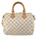 LOUIS VUITTON Damier Azur Speedy Bandouliere 25 Hand Bag N41000 LV Auth 145036-2