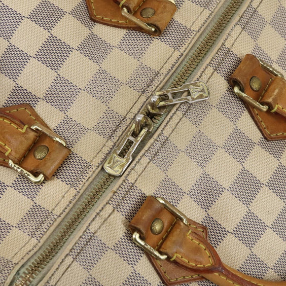 LOUIS VUITTON Damier Azur Speedy Bandouliere 25 Hand Bag N41000 LV Auth 145036