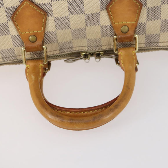 LOUIS VUITTON Damier Azur Speedy Bandouliere 25 Hand Bag N41000 LV Auth 145036