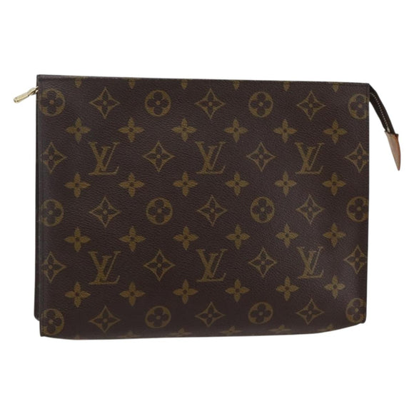 LOUIS VUITTON Monogram Poche Toilette 26 Pouch M47542 LV Auth 145045