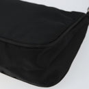 PRADA Accessory Pouch Nylon Black Silver Auth 145046-9