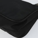 PRADA Accessory Pouch Nylon Black Silver Auth 145046-15