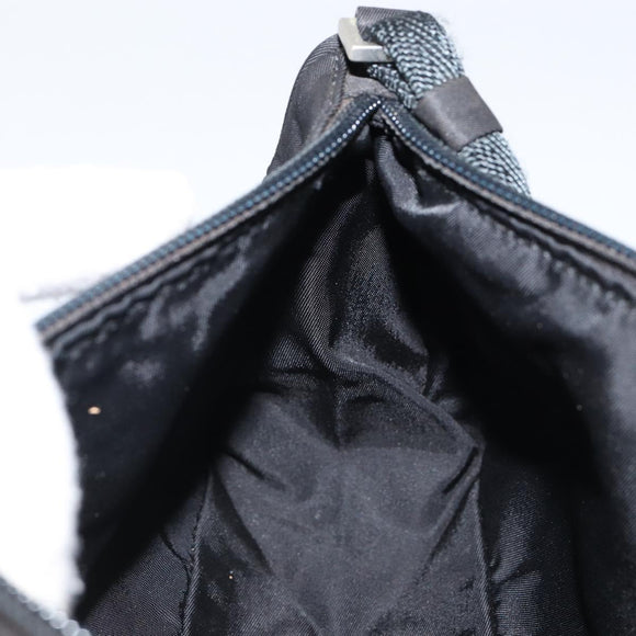 PRADA Accessory Pouch Nylon Black Silver Auth 145046