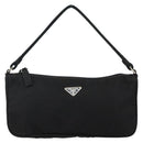 PRADA Accessory Pouch Nylon Black Silver Auth 145046-13