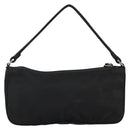 PRADA Accessory Pouch Nylon Black Silver Auth 145046-2