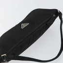 PRADA Accessory Pouch Nylon Black Silver Auth 145046-6