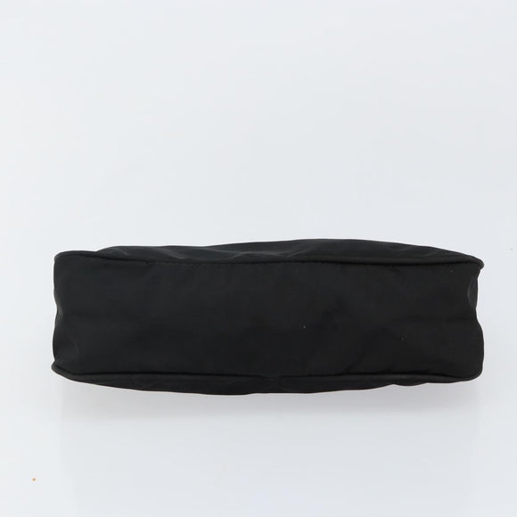PRADA Accessory Pouch Nylon Black Silver Auth 145046