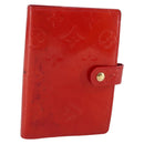 LOUIS VUITTON Monogram Vernis Agenda PM Planner Cover Rouge R21003 Auth 145054-1