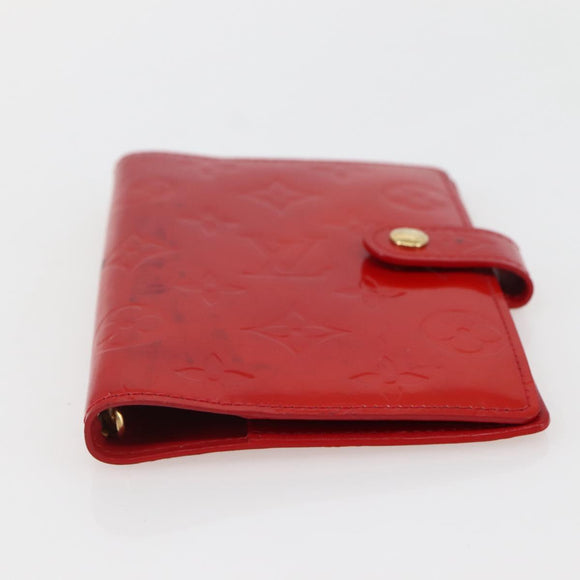 LOUIS VUITTON Monogram Vernis Agenda PM Planner Cover Rouge R21003 Auth 145054