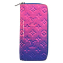 LOUIS VUITTON Illusion Zippy Wallet Vertical NM Wallet Pink M81243 Auth 145059-13