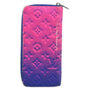LOUIS VUITTON Illusion Zippy Wallet Vertical NM Wallet Pink M81243 Auth 145059-2