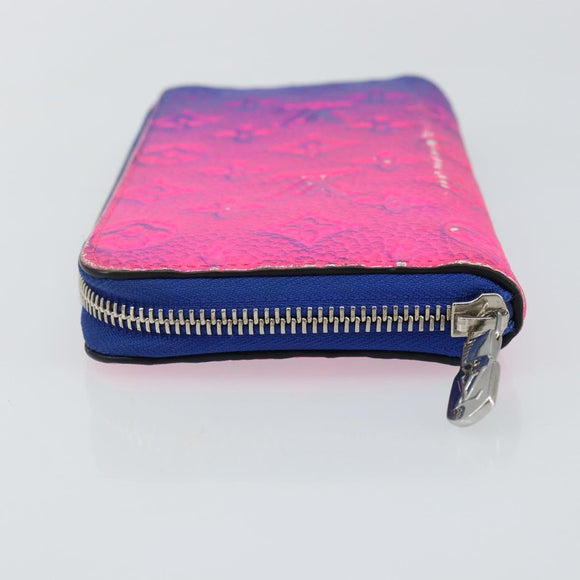 LOUIS VUITTON Illusion Zippy Wallet Vertical NM Wallet Pink M81243 Auth 145059