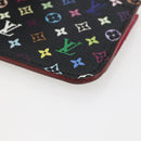LOUIS VUITTON Multicolor Pochette Cles NM Coin Purse Black M60279 Auth 145060V-15