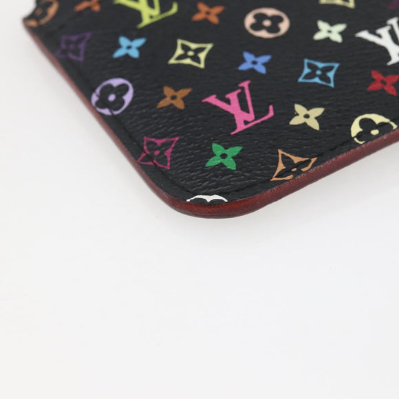 LOUIS VUITTON Multicolor Pochette Cles NM Coin Purse Black M60279 Auth 145060V