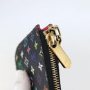 LOUIS VUITTON Multicolor Pochette Cles NM Coin Purse Black M60279 Auth 145060V-9