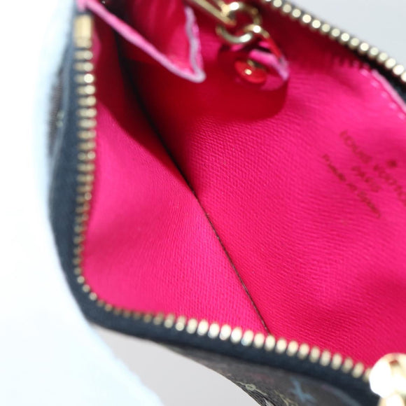 LOUIS VUITTON Multicolor Pochette Cles NM Coin Purse Black M60279 Auth 145060V