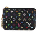 LOUIS VUITTON Multicolor Pochette Cles NM Coin Purse Black M60279 Auth 145060V-13
