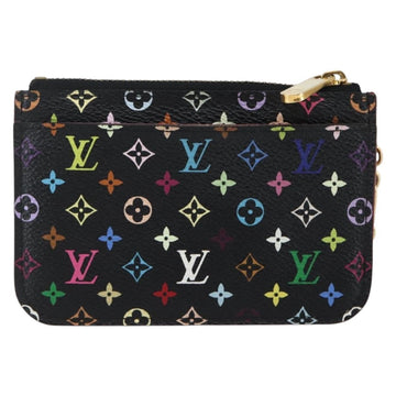 LOUIS VUITTON Multicolor Pochette Cles NM Coin Purse Black M60279 Auth 145060V - 0