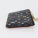 LOUIS VUITTON Multicolor Pochette Cles NM Coin Purse Black M60279 Auth 145060V-3