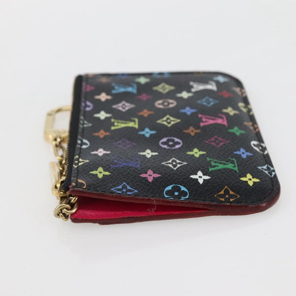 LOUIS VUITTON Multicolor Pochette Cles NM Coin Purse Black M60279 Auth 145060V
