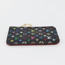 LOUIS VUITTON Multicolor Pochette Cles NM Coin Purse Black M60279 Auth 145060V-7