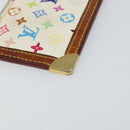 LOUIS VUITTON Multicolor Pochette Cles Coin Purse White M92655 LV Auth 145061-16