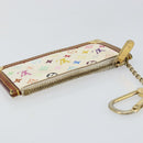 LOUIS VUITTON Multicolor Pochette Cles Coin Purse White M92655 LV Auth 145061-5