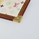 LOUIS VUITTON Multicolor Pochette Cles Coin Purse White M92655 LV Auth 145061-7