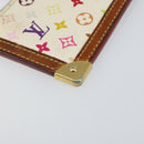 LOUIS VUITTON Multicolor Pochette Cles Coin Purse White M92655 LV Auth 145061-14