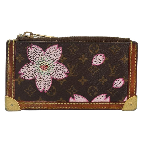 LOUIS VUITTON Monogram Cherry Blossom Pochette Cles Purse M92015 LV Auth 145062