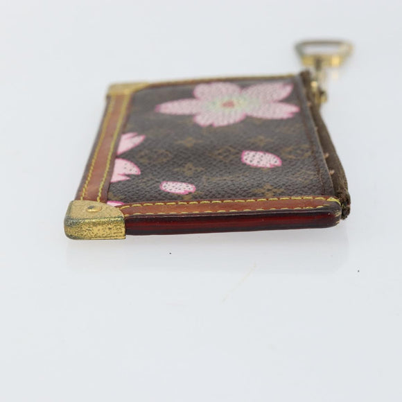 LOUIS VUITTON Monogram Cherry Blossom Pochette Cles Purse M92015 LV Auth 145062
