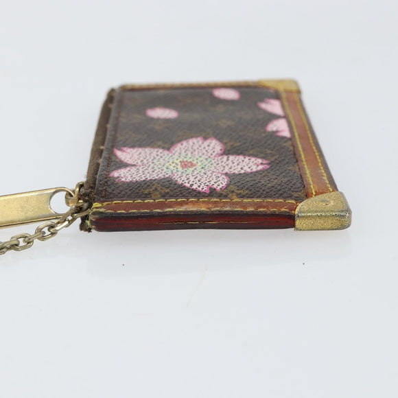 LOUIS VUITTON Monogram Cherry Blossom Pochette Cles Purse M92015 LV Auth 145062