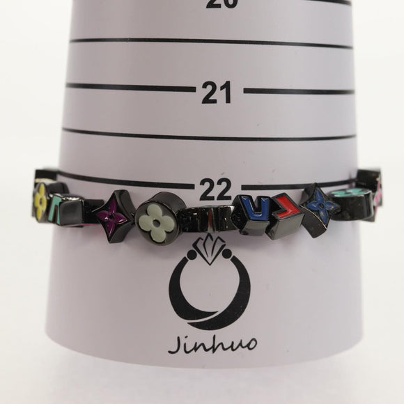 LOUIS VUITTON Bracelet Monogram Party Bracelet metal Black M0932A Auth 145065AM