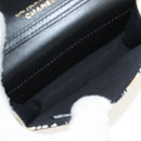 CHANEL Matelasse Chain Shoulder Bag Satin Beige Gold CC Auth 145067SAM-10