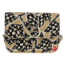 CHANEL Matelasse Chain Shoulder Bag Satin Beige Gold CC Auth 145067SAM-13