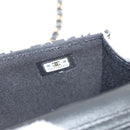 CHANEL Matelasse Chain Shoulder Bag Satin Beige Gold CC Auth 145067SAM-11