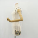 CHANEL Matelasse Chain Shoulder Bag Satin Beige Gold CC Auth 145067SAM-23