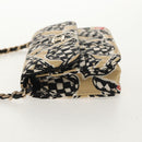 CHANEL Matelasse Chain Shoulder Bag Satin Beige Gold CC Auth 145067SAM-3