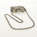 CHANEL Matelasse Chain Shoulder Bag Satin Beige Gold CC Auth 145067SAM-7