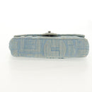 CHANEL Coco Perfume Chain Shoulder Bag Denim Light Blue CC Auth 145068AV-5