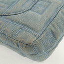 CHANEL Coco Perfume Chain Shoulder Bag Denim Light Blue CC Auth 145068AV-9