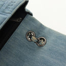 CHANEL Coco Perfume Chain Shoulder Bag Denim Light Blue CC Auth 145068AV-21