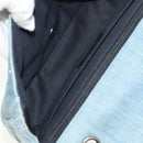 CHANEL Coco Perfume Chain Shoulder Bag Denim Light Blue CC Auth 145068AV-10