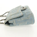 CHANEL Coco Perfume Chain Shoulder Bag Denim Light Blue CC Auth 145068AV-3