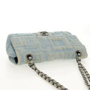 CHANEL Coco Perfume Chain Shoulder Bag Denim Light Blue CC Auth 145068AV-6