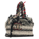 CHANEL Chain COCO Mark Shoulder Bag Tweed Black Silver CC Auth 145069AV-1