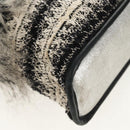 CHANEL Chain COCO Mark Shoulder Bag Tweed Black Silver CC Auth 145069AV-16