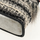 CHANEL Chain COCO Mark Shoulder Bag Tweed Black Silver CC Auth 145069AV-17