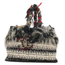 CHANEL Chain COCO Mark Shoulder Bag Tweed Black Silver CC Auth 145069AV-13