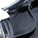 CHANEL Chain COCO Mark Shoulder Bag Tweed Black Silver CC Auth 145069AV-23